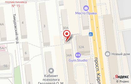 Продовольственный магазин Купец на проспекте Карла Маркса на карте