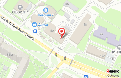 Киоск по продаже фруктов и овощей в Великом Новгороде на карте