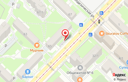 Киоск по продаже фруктов и овощей в Новосибирске на карте