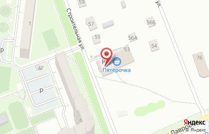Супермаркет Пятёрочка на Строительной улице на карте