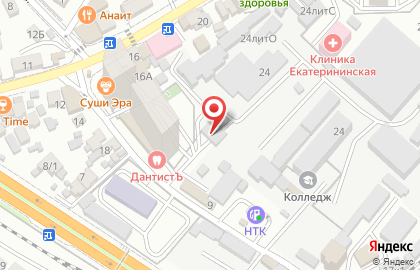 Агентство недвижимости Юг на Кирпичной улице на карте