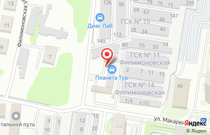 Шиномонтажная мастерская в Привокзальном районе на карте