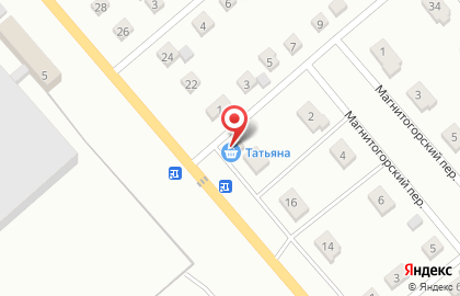 Продовольственный магазин Татьяна на улице Крупской на карте