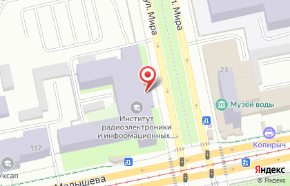 Уральский федеральный университет им. первого Президента России Б.Н. Ельцина в Екатеринбурге на карте