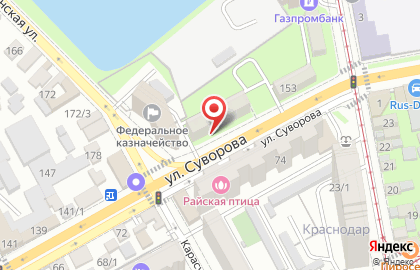 Супермаркет Солнечный на улице ​Суворова, 151 на карте