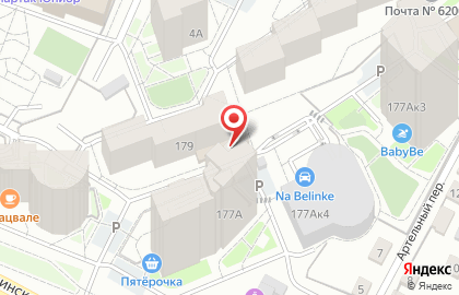 Супермаркет Магнит в Октябрьском районе на карте