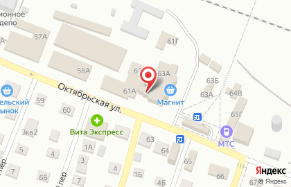 Зоомагазин Биогранд на Октябрьской улице на карте