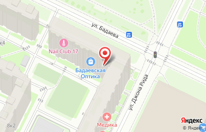 Аптека Невис на улице Бадаева на карте
