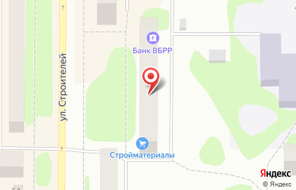 Продуктовый магазин на улице Строителей на карте