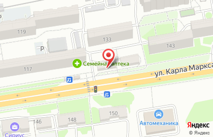 Продовольственный магазин Шарур в Железнодорожном районе на карте