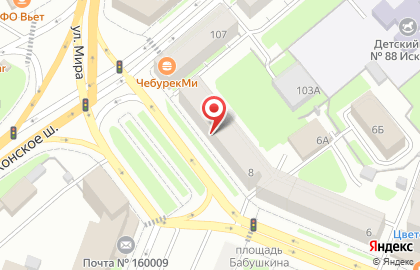 Гостиница Фаворит в Вологде на карте