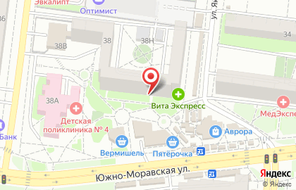 Ломбард Аверс Кредит на Южно-Моравской улице на карте