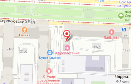 Школа №630 им. дважды Героя Советского Союза Г.П. Кравченко с дошкольным отделением на улице Серпуховский Вал на карте