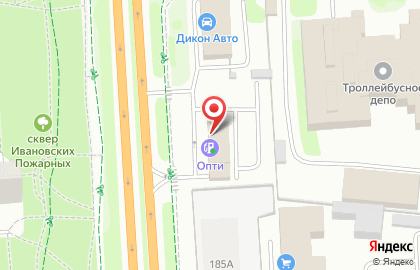 Сеть АЗС Опти на Лежневской улице на карте