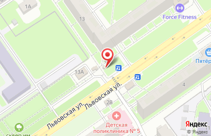 Киоск по продаже фруктов и овощей в Автозаводском районе на карте