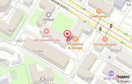 Subway на Академической на карте