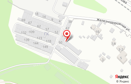 Вираж на Железнодорожной улице на карте