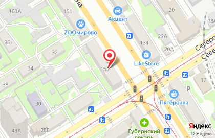 Магазин швейного оборудования Белошвейка в Октябрьском районе на карте
