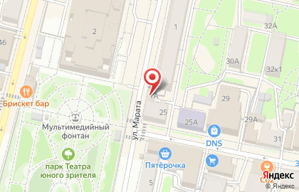 Магазин хозяйственных товаров в переулке Марата на карте