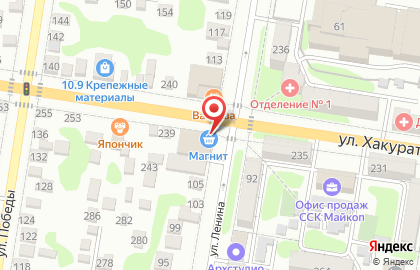 Универсам Магнит на улице Ленина на карте