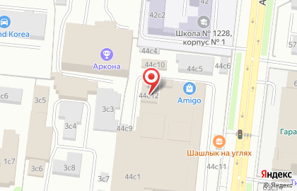 Автомойка и шиномонтаж на Авиамоторной улице на карте