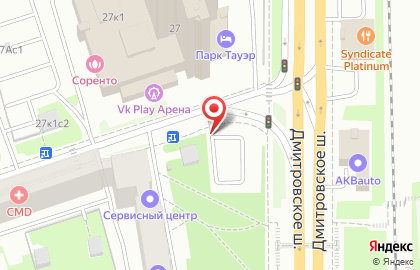 Автостоянка на Дмитровском шоссе, вл25 на карте