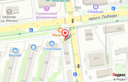 Автомат по продаже артезианской воды в Южно-Сахалинске на карте