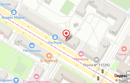 Универсам Fix Price на улице Кржижановского на карте