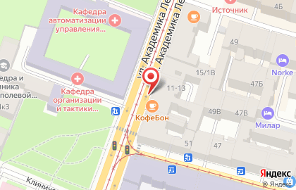 Кофейня КофеБон на улице Академика Лебедева на карте