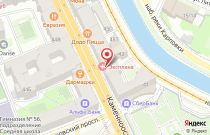Медицинская лаборатория Эксплана на Петроградской на карте