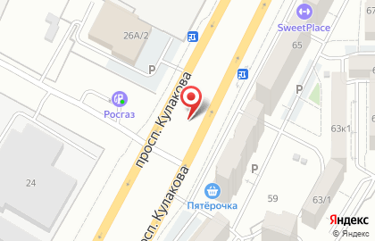 Рекламный щит 3х6м. на проспекте Кулакова на карте