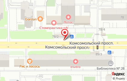 Нарцисс на Комсомольском проспекте на карте