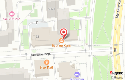 Ресторан быстрого питания Бургер Кинг на Митинской улице на карте