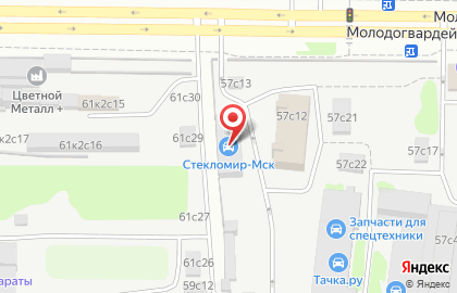 Компания по продаже автостекол ЕвроКар на Молодогвардейской улице на карте