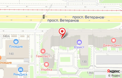 Детский центр Ручеек на проспекте Ветеранов на карте
