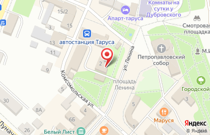 Территориальный орган Федеральной службы государственной статистики по Калужской области на улице Ленина на карте