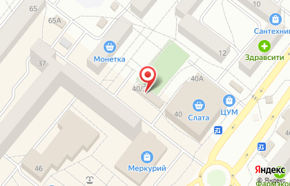 Лис на улице 4-го микрорайона на карте