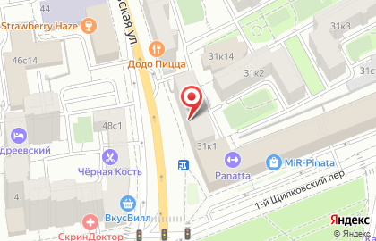 Паб Букмекер на Большой Серпуховской улице на карте
