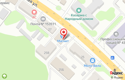 Супермаркет Магнит на Ивановской улице на карте