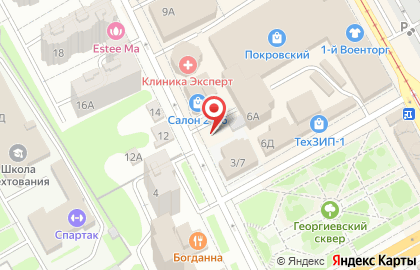 Киоск фастфудной продукции в Центральном районе на карте