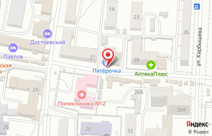 Гипермаркет Пятёрочка на улице Гризодубовой на карте