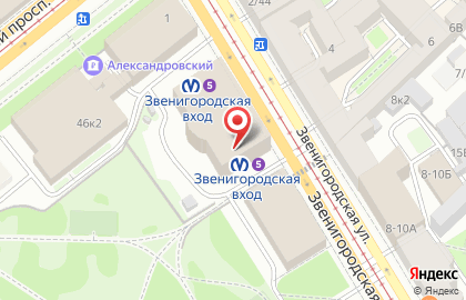 Банкомат ВТБ на Звенигородской улице на карте