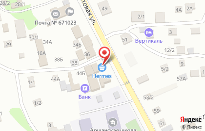 Продовольственный магазин Hermes на карте