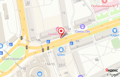 Фирменный магазин Ермолино в Тракторозаводском районе на карте
