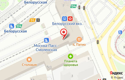 Киоск фастфудной продукции на площади Тверской Заставы на карте
