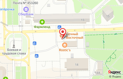 Киоск фастфудной продукции Сочный Восточный на бульваре Космонавтов на карте