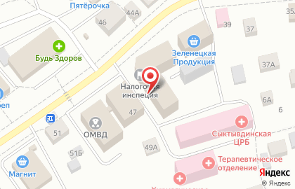 Центр по предоставлению государственных услуг в сфере социальной защиты населения Сыктывдинского района на карте