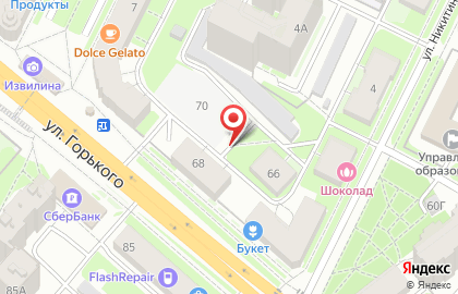 Линия Окон на улице Горького на карте