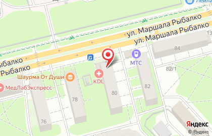 Фирменный офис продаж СтеклоДом на улице Маршала Рыбалко, 80 на карте