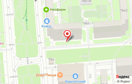 Магазин Комус на метро Крылатское на карте